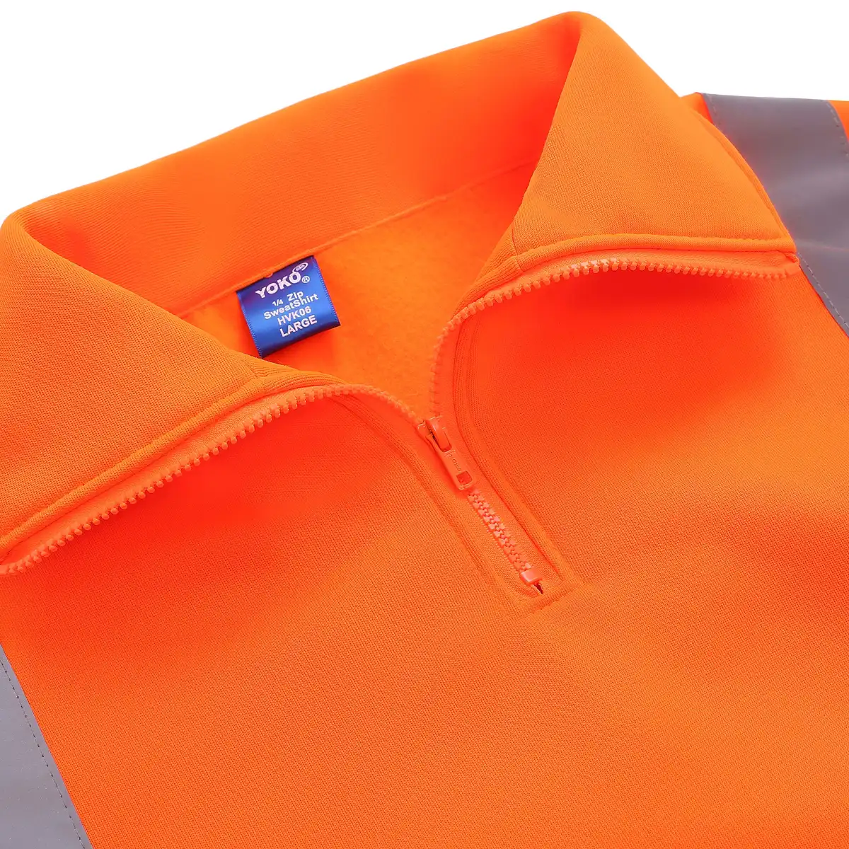Produkt billede: YKK06 - Hi-Vis 1/4 Sweatshirt Zip
