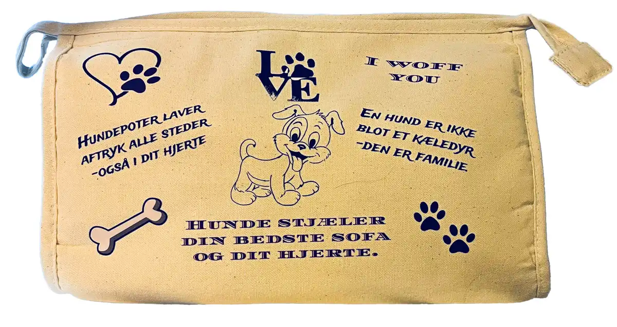 Toilettaske - Hunde elsker