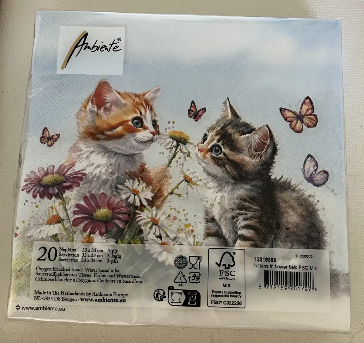 Produkt billede: Katte serviet - 38