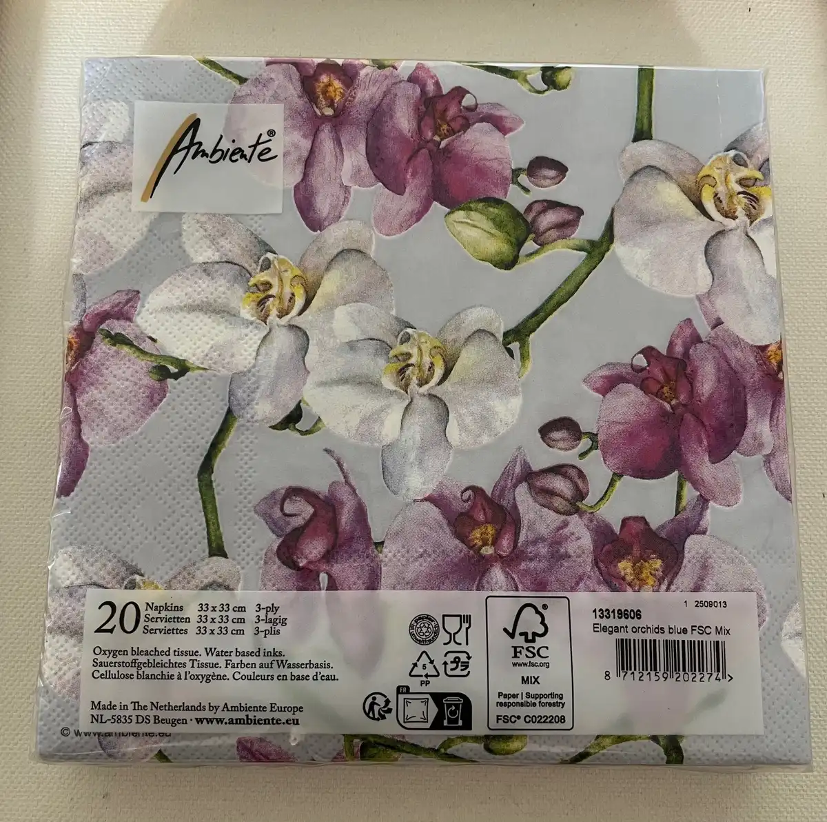 Produkt billede: Blomster serviet - S.B.287