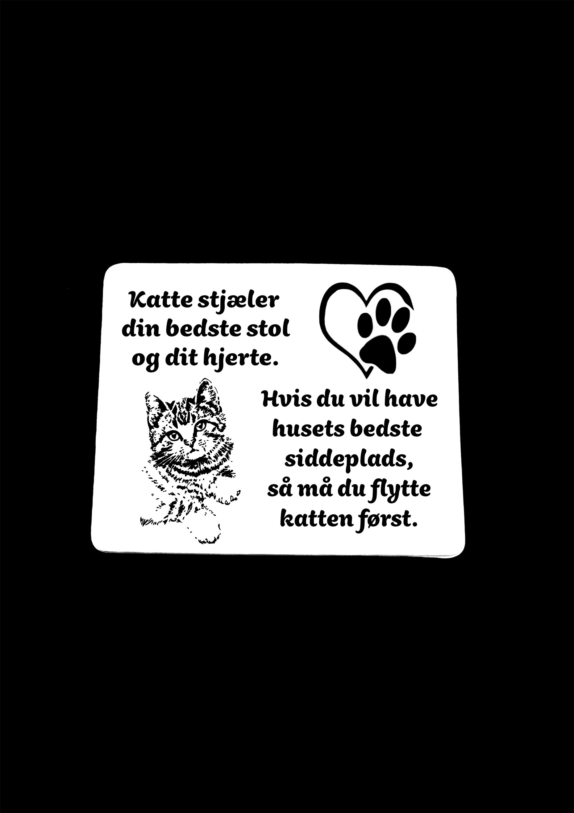 Musemåtte med tryk kat