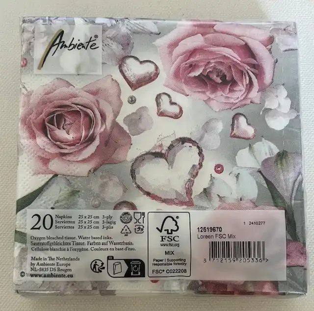 Produkt billede: Blomster serviet - 292