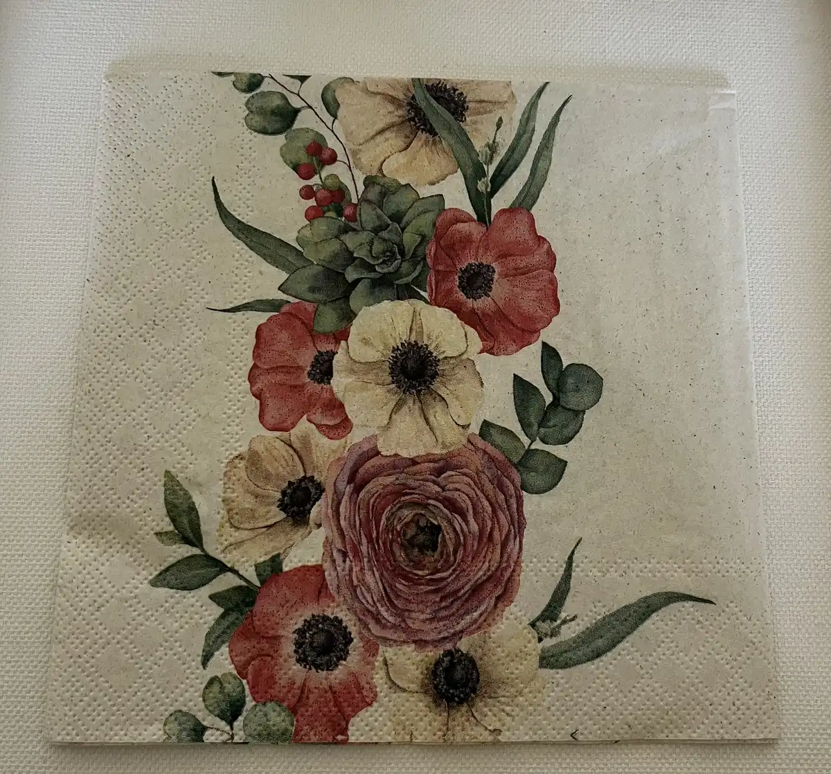 Blomster serviet -S.B.280