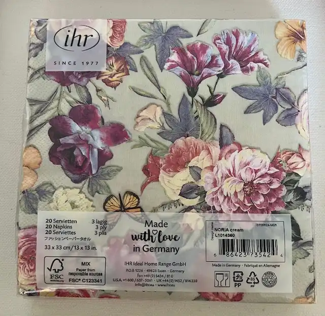 Produkt billede: Blomster serviet - S.B.295