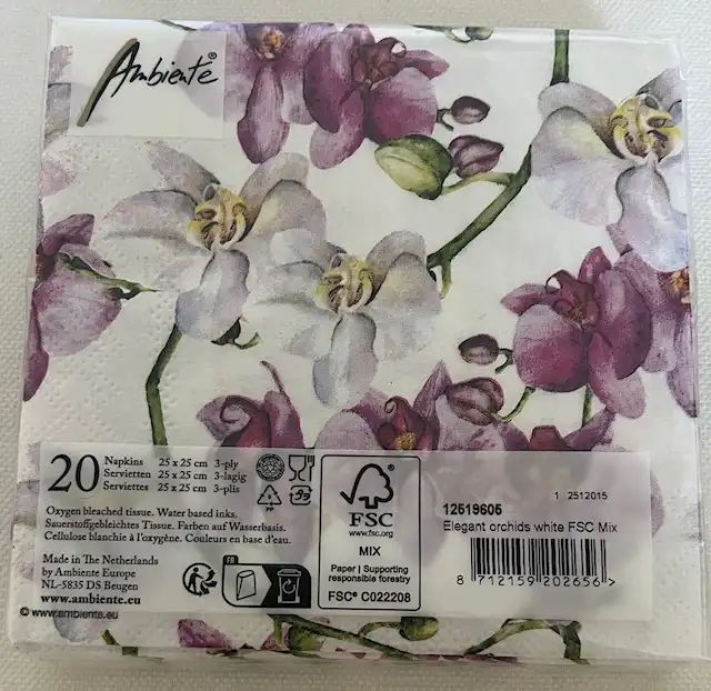 Produkt billede: Blomster serviet - 290