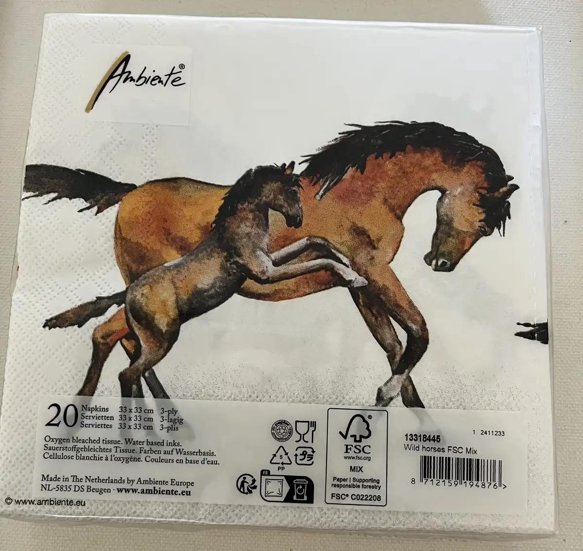 Produkt billede: Heste serviet - 26