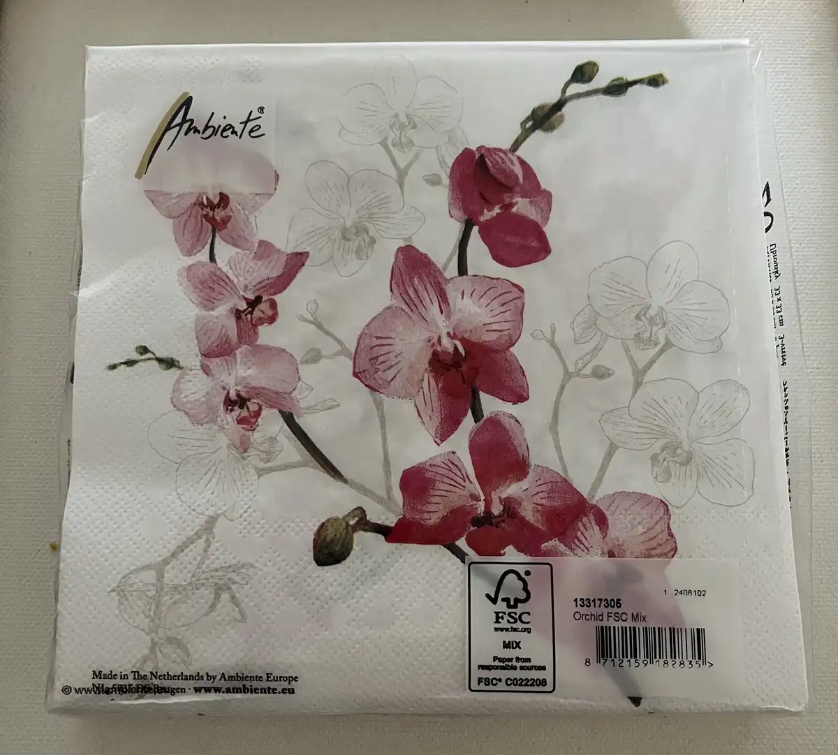 Produkt billede: Blomster serviet - S.B.281